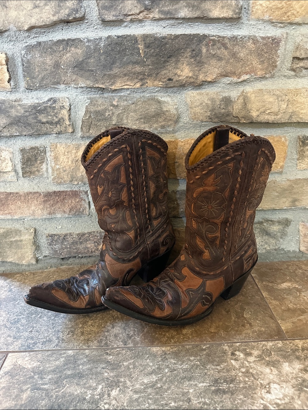 Old Gringo Two-Tone Brown Leather Western Boots